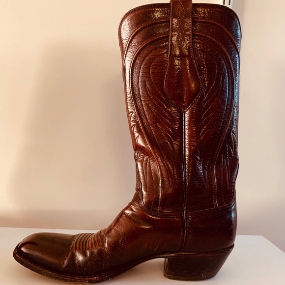 Lucchese Goat Skin Cowboy Boots style 2083 size 8B - Picture 1 of 6